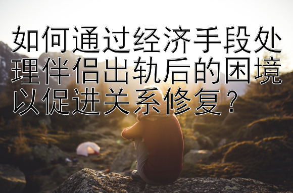 如何通过经济手段处理伴侣出轨后的困境以促进关系修复？