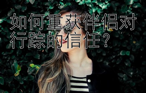 如何重获伴侣对行踪的信任？