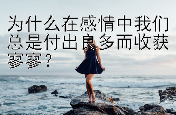 为什么在感情中我们总是付出良多而收获寥寥？