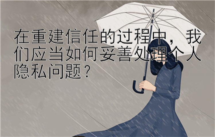 在重建信任的过程中，我们应当如何妥善处理个人隐私问题？