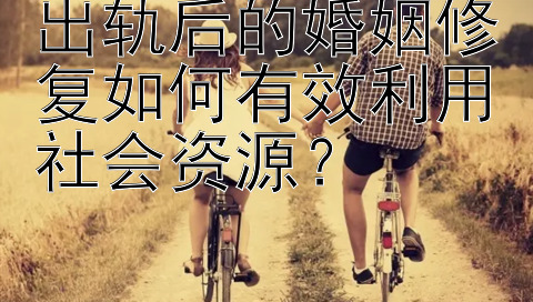 出轨后的婚姻修复如何有效利用社会资源？