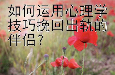 如何运用心理学技巧挽回出轨的伴侣？