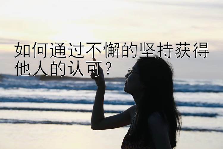 如何通过不懈的坚持获得他人的认可？