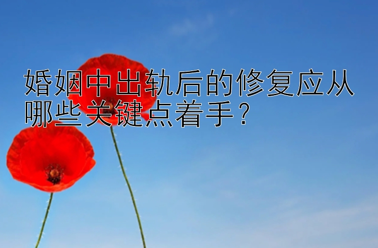 婚姻中出轨后的修复应从哪些关键点着手？