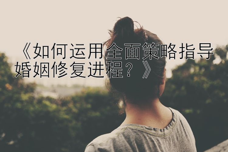 《如何运用全面策略指导婚姻修复进程？》