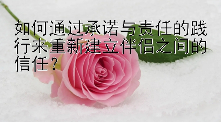 如何通过承诺与责任的践行来重新建立伴侣之间的信任？